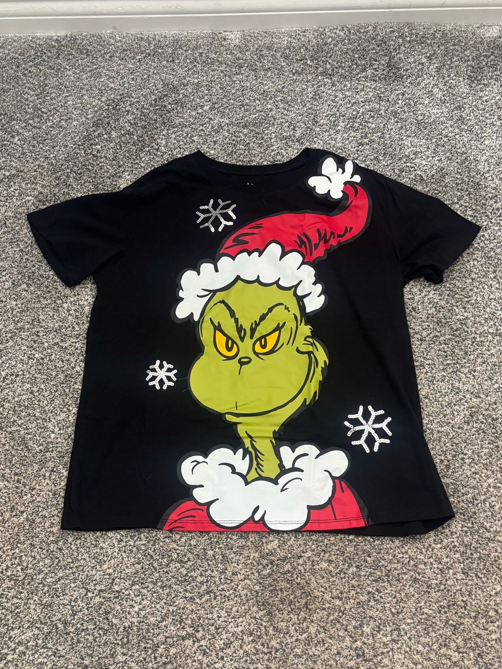 Black Grinch Graphic Holiday T‑Shirt
